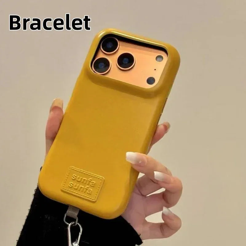 Leather Anti-fall Pure Bottom Leather Pattern iPhone Case - Viexta