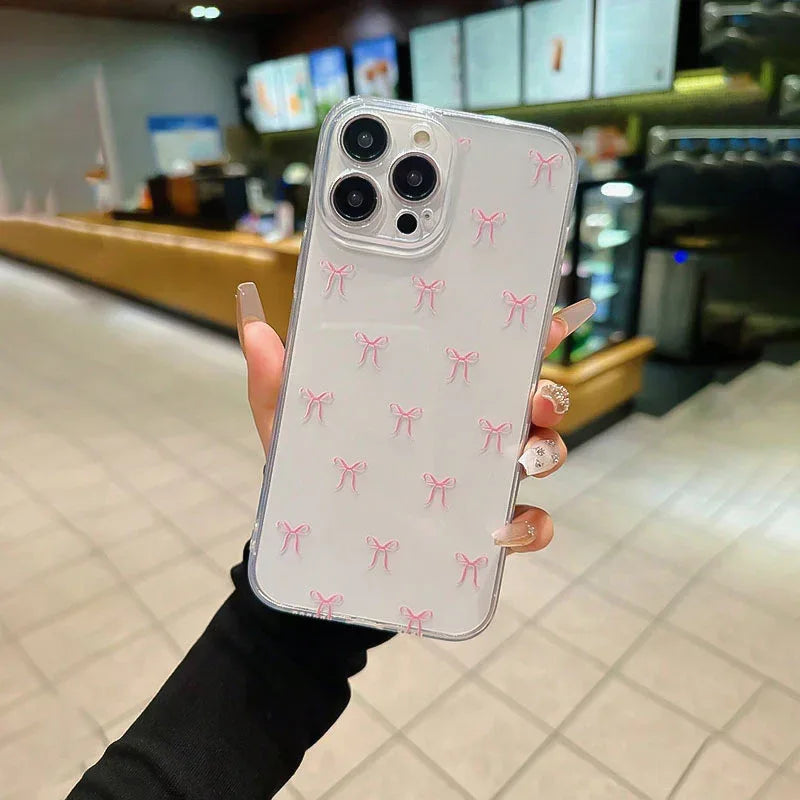 Versatile Bow Tie Sweet Transparent iPhone Case - Viexta