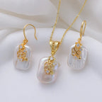 Versatile Baroque Shaped Pearl Earrings - Viexta