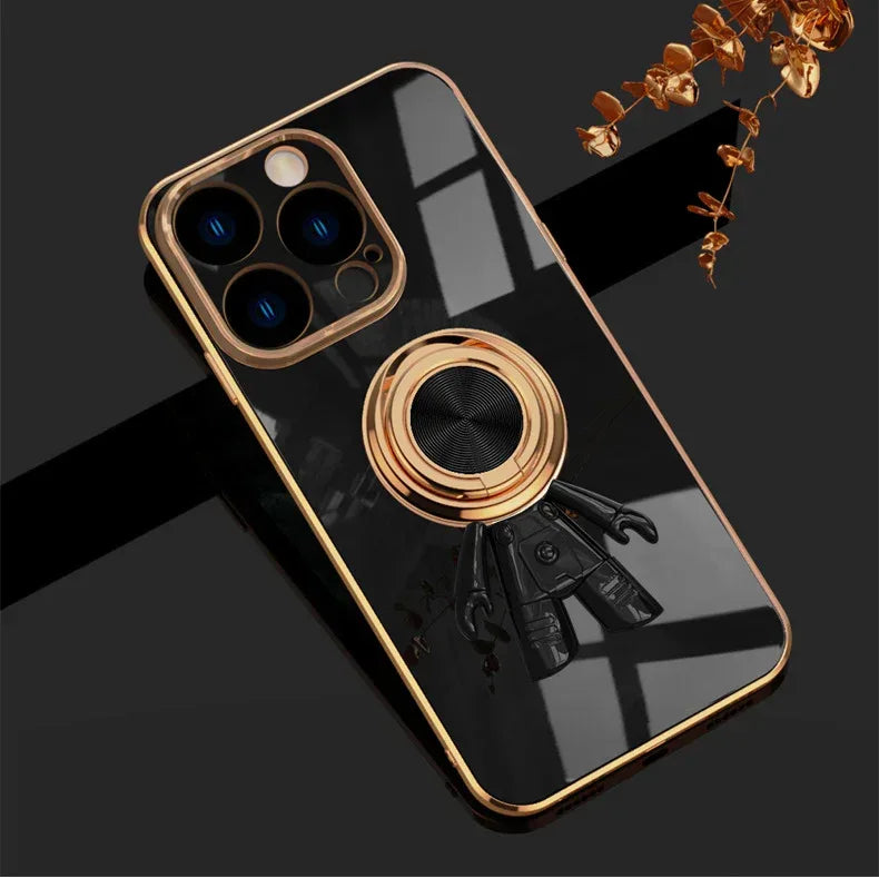 magnetic-electroplating-ring-shell-iphone-case - Viexta