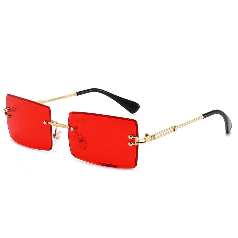 Women's Fashionable Rimless Cut Edge Gradient Sunglasses - Viexta