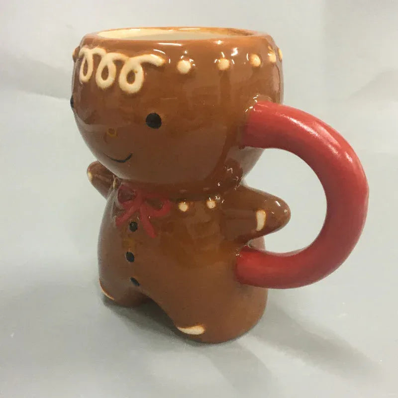Gingerbread Man Christmas Ceramic Tea Mugs - Viexta