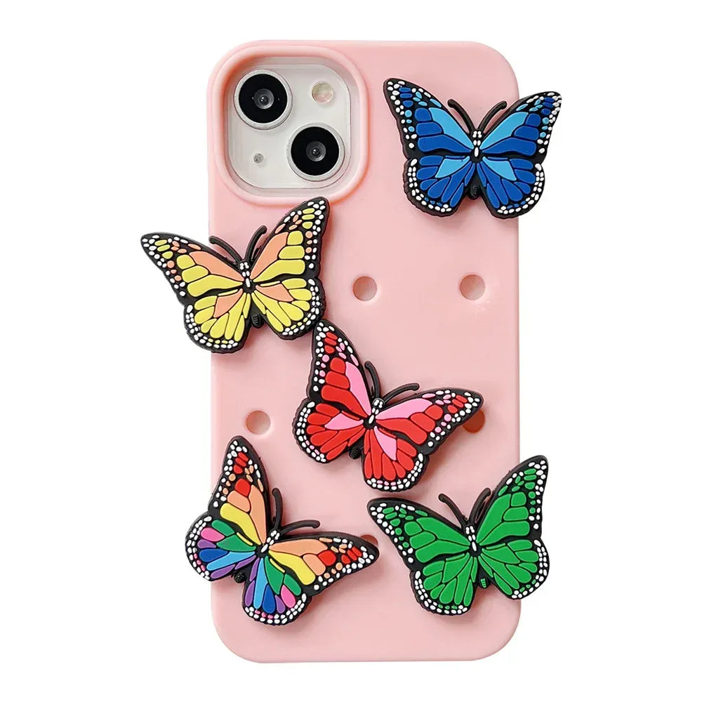 Colorized Butterfly Silicone iPhone Case - Viexta