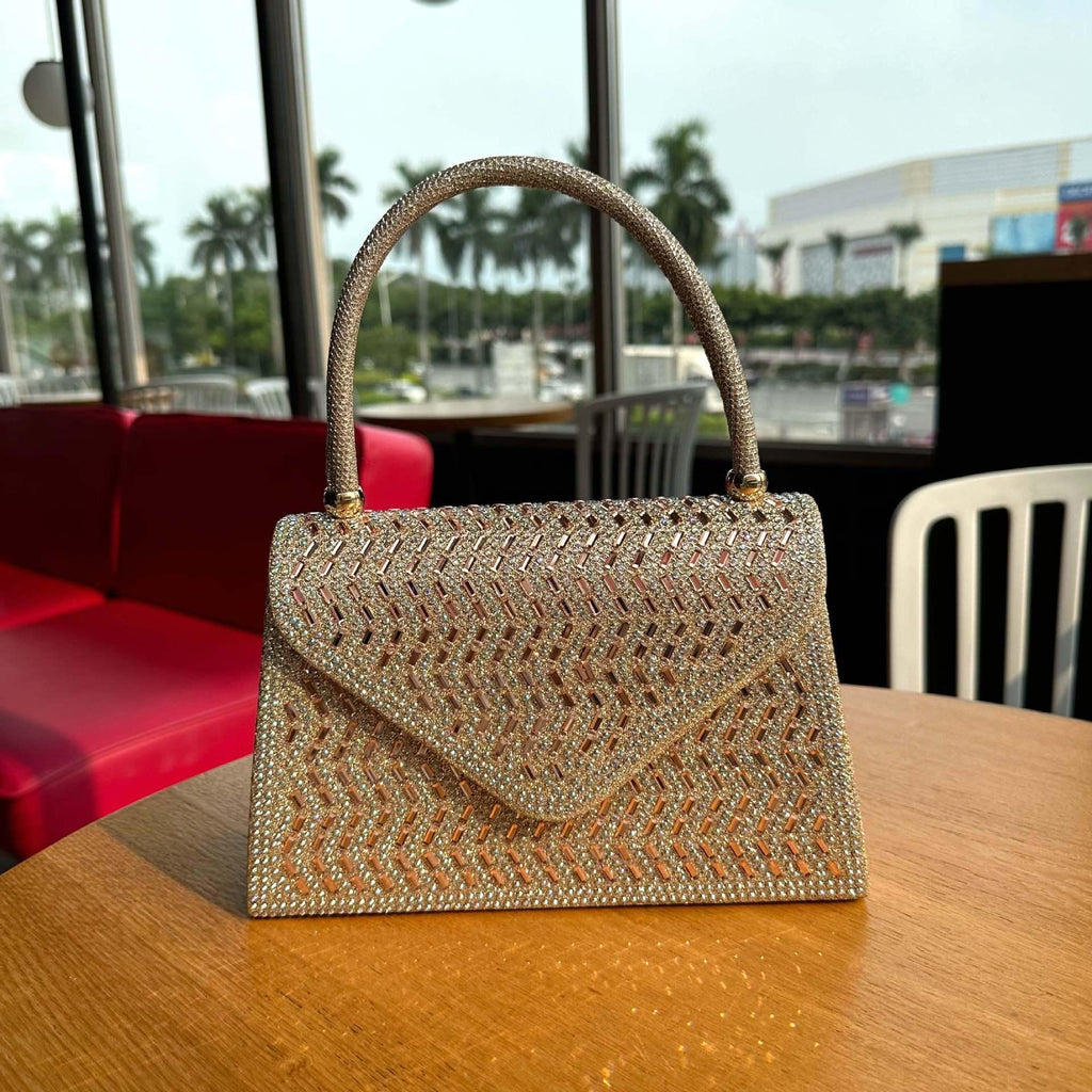 Ladies Rhinestone Dinner Bag - Viexta