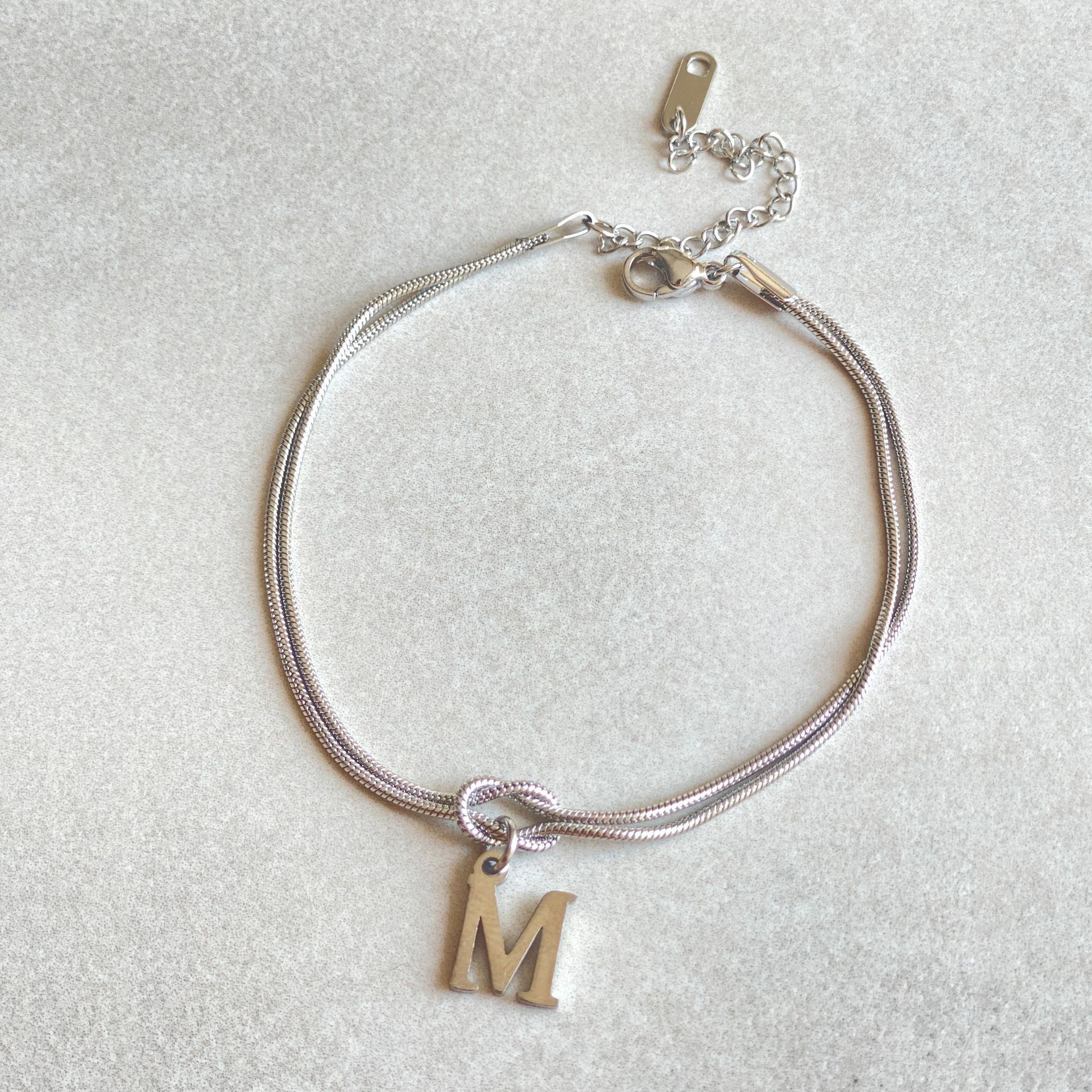 stainless-steel-26-letter-pendant-bracelet