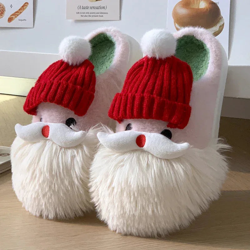 Cute Christmas Santa Claus Home Slippers - Viexta