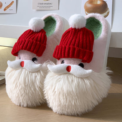 Cute Christmas Santa Claus Home Slippers