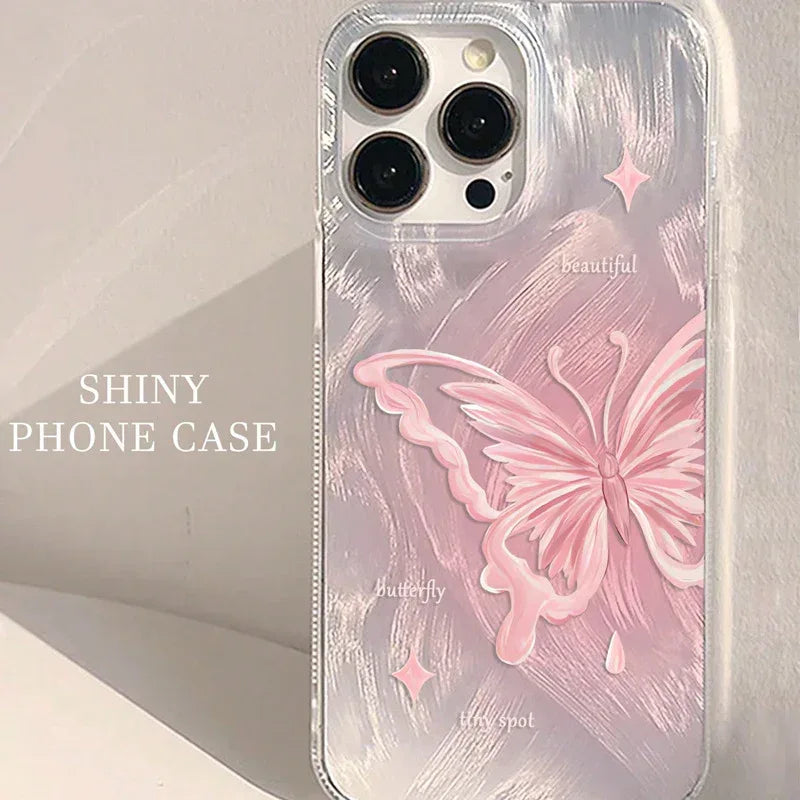 feather-yarn-butterfly-silicone-iphone-case - Viexta