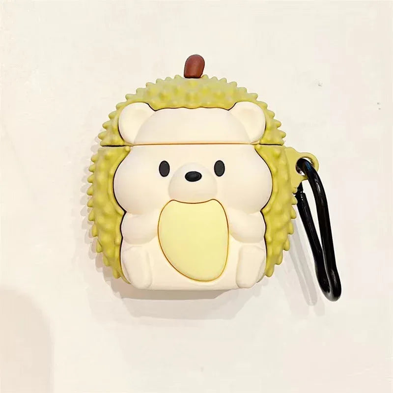 Durian Hedgehog Bear For Airpods Cover - Viexta