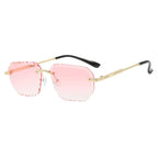 Frameless Trimming Square Sunglasses - Viexta