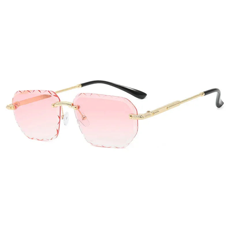 Frameless Trimming Square Sunglasses - Viexta