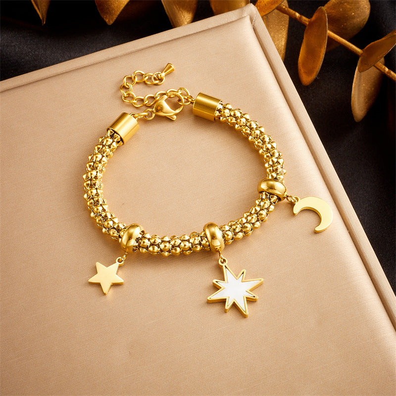 Retro Stainless Steel Star Bracelet