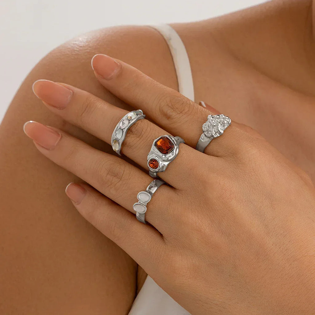 Diamond Gemstone Ring Suit - Viexta