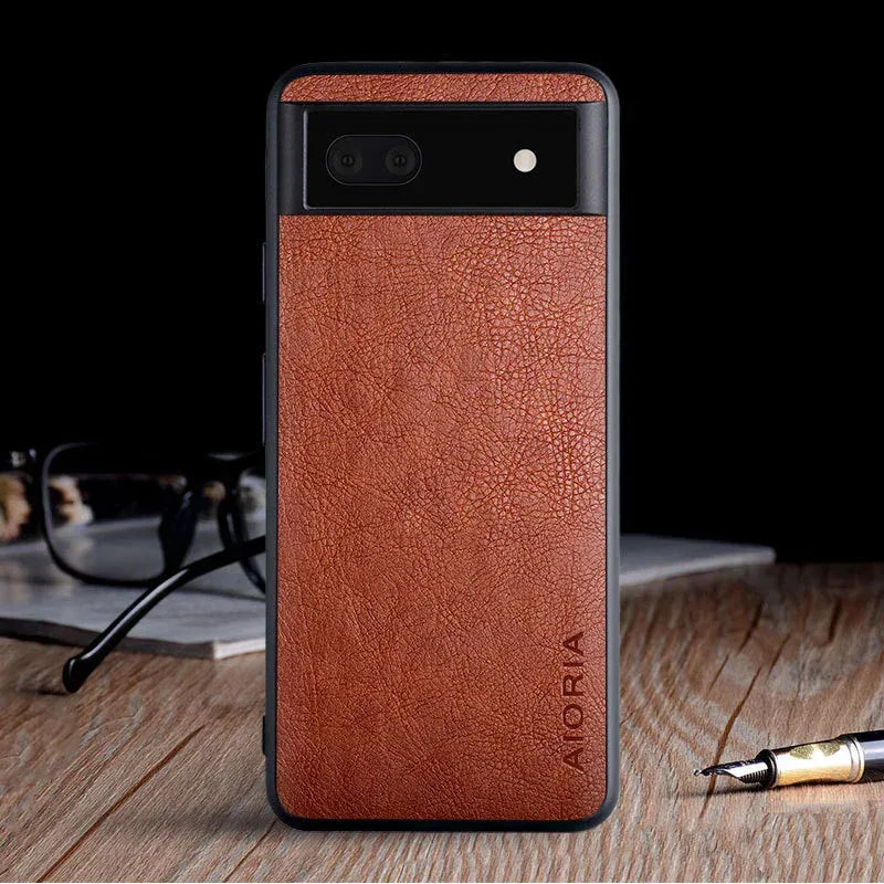 Goggle Pixel 6A Classic Lychee Phone Case - Viexta