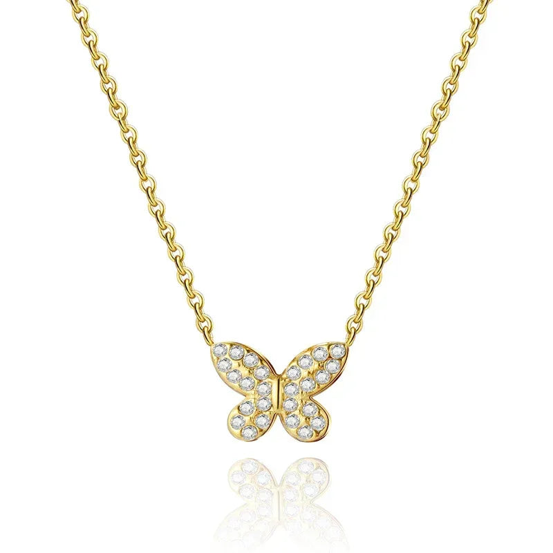 Butterfly Titanium Steel Versatile Simple Necklace - Viexta