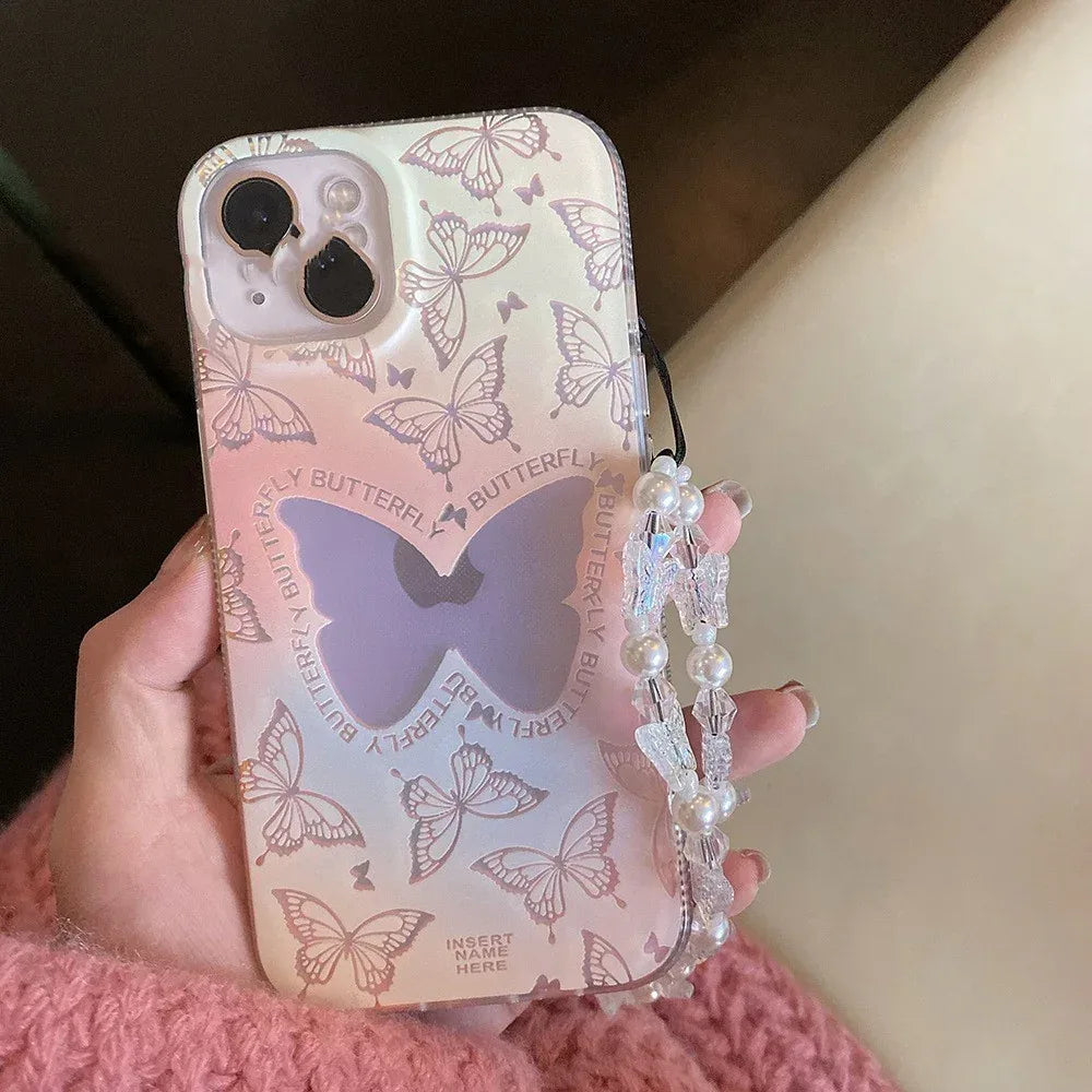 laser-gradient-butterfly-trendy-iphone-case - Viexta
