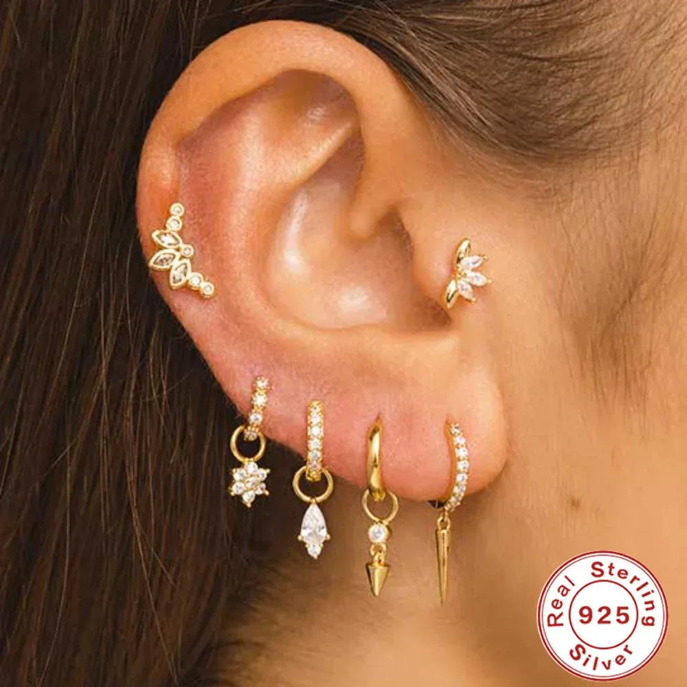 s925-sterling-silver-horse-eye-stud-earrings - Viexta