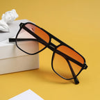 square-double-beam-fashion-black-sunglasses - Viexta