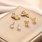 6piece set Butterfly Earrings