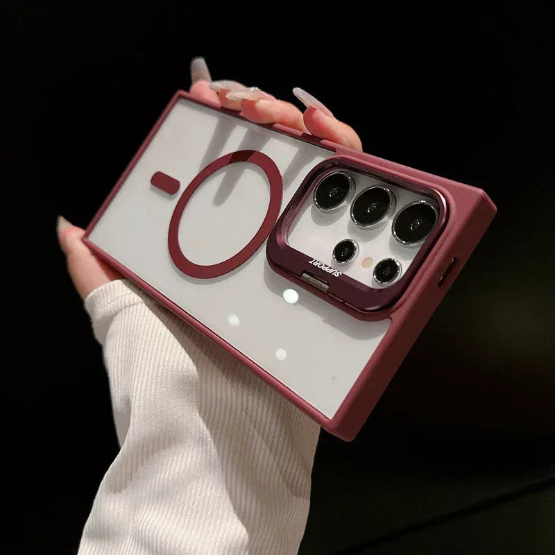 magnetic-lens-frame-metal-bracket-iphone-case - Viexta
