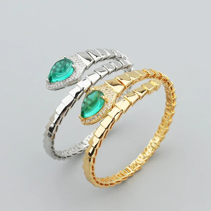 Spring Type Snake Bone Bracelet Ring Suit - Viexta