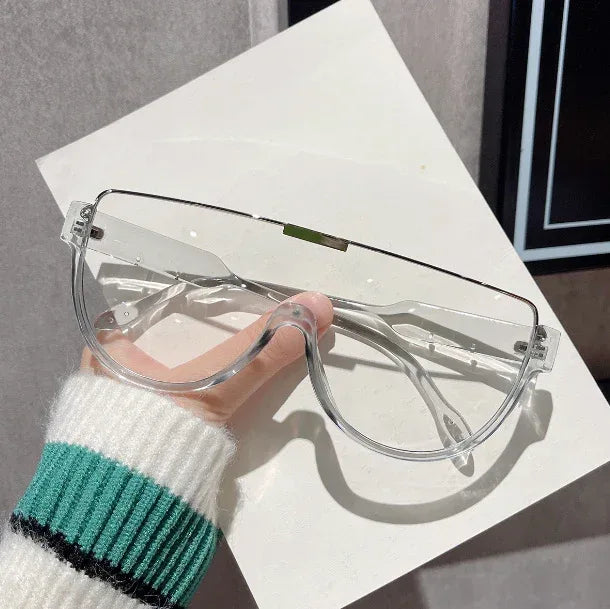 semi-rimless-brown-one-piece-sunglasses - Viexta