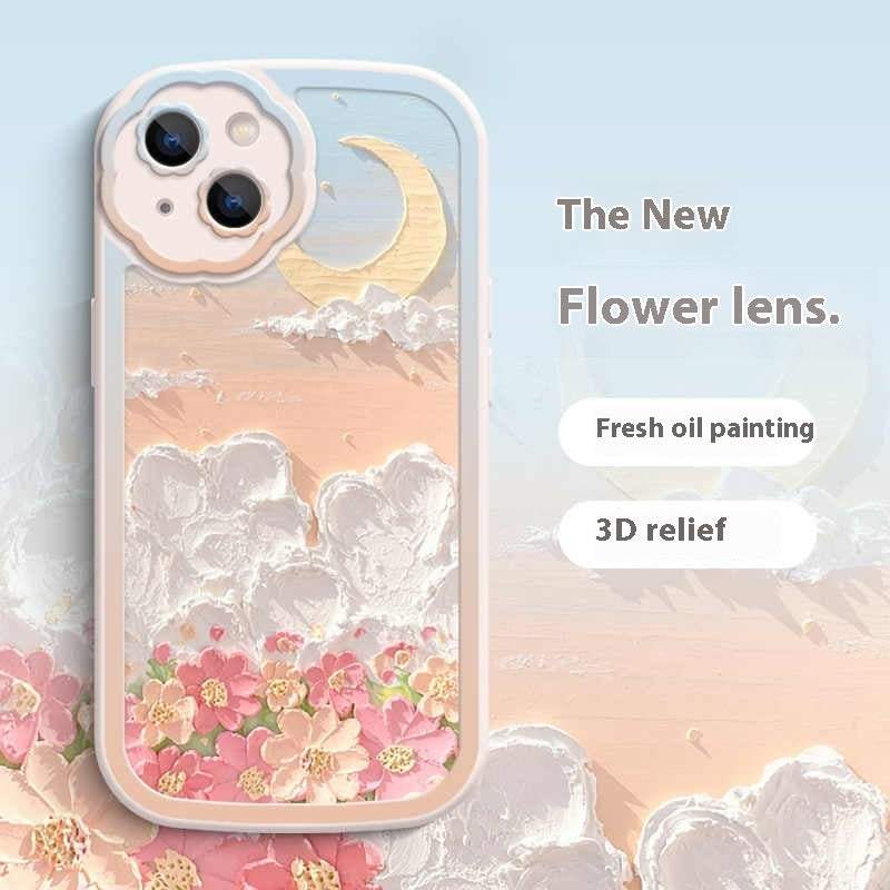 Oil Painting Flower Lens iPhone Case