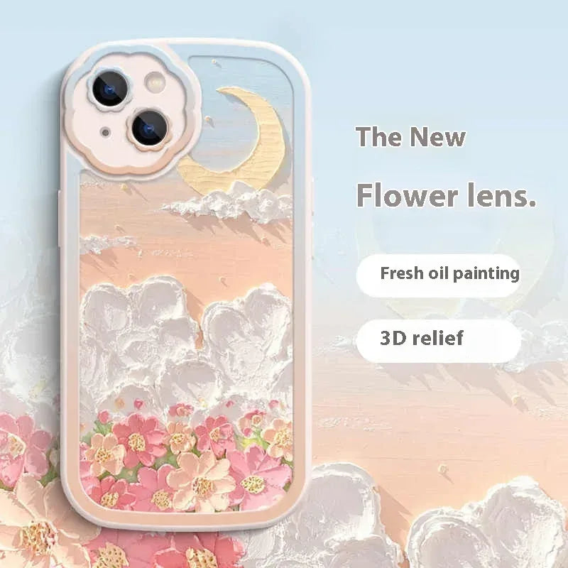 Oil Painting Flower Lens iPhone Case - Viexta