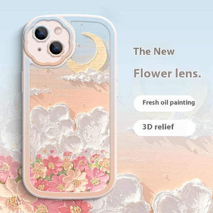 Oil Painting Flower Lens iPhone Case