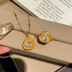 Romantic Mobius Brushed Rose Pendant