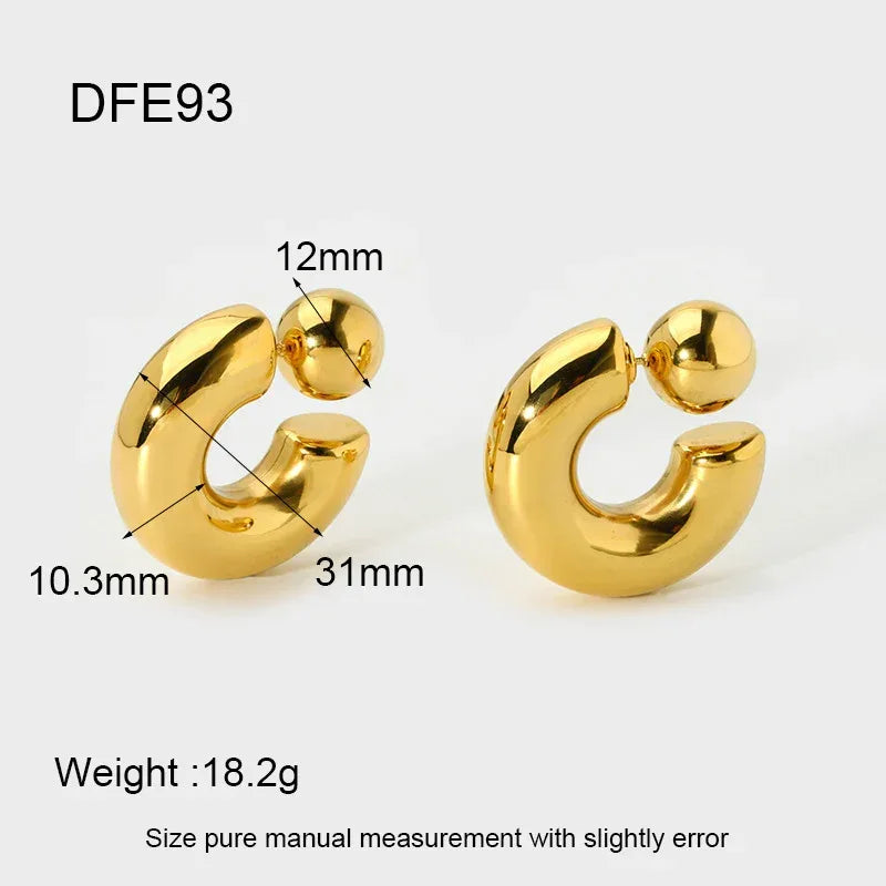 Stainless Steel Classic Hoops - Viexta