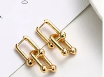 18k INS Net Red Popular Hoops - Viexta