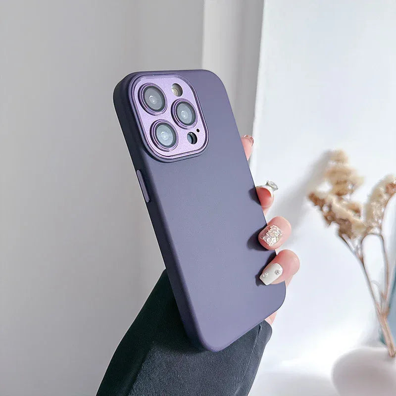 Metal Lens Protector Silicone IPhone case - Viexta