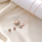 diamond-geometric-necklace-ring-earrings-3-piece-set - Viexta