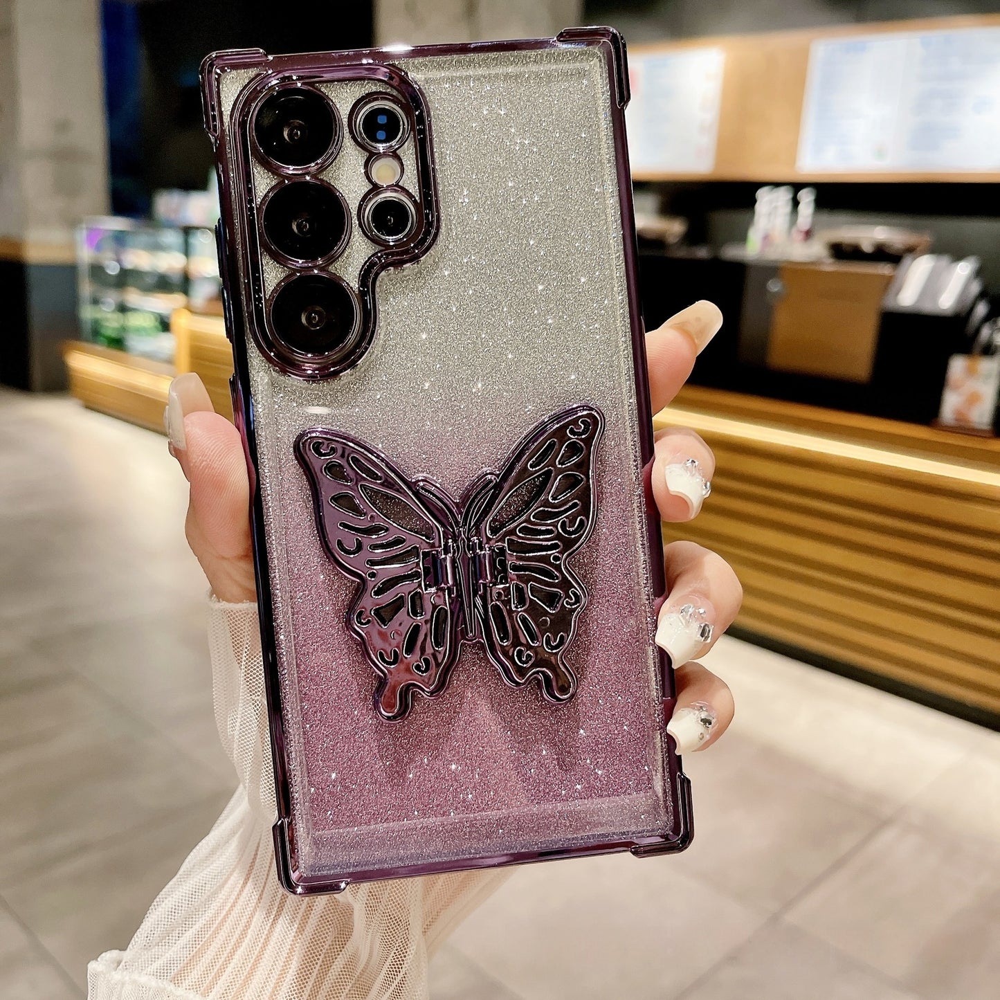 Anti Drop Butterfly Stand iPhone Case