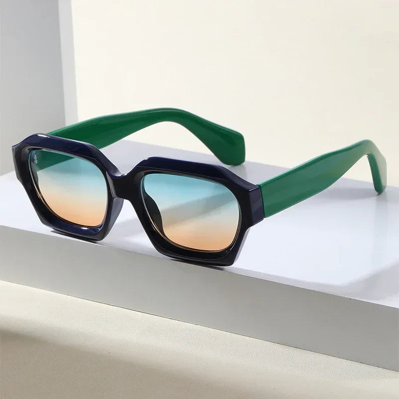 Irregular Polygonal Sunglasses with UV Protection - Viexta