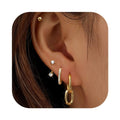 Buckle 4piece Earring Set - Viexta