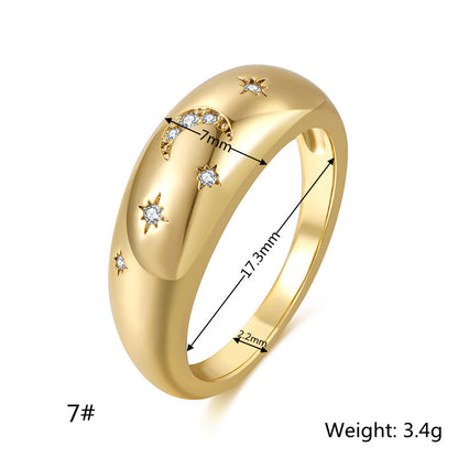 Micro-inlaid Zircon Finger-ring