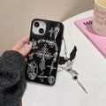 Ins Retro Dark Wind Epoxy Cross iPhone Case with Charm - Viexta