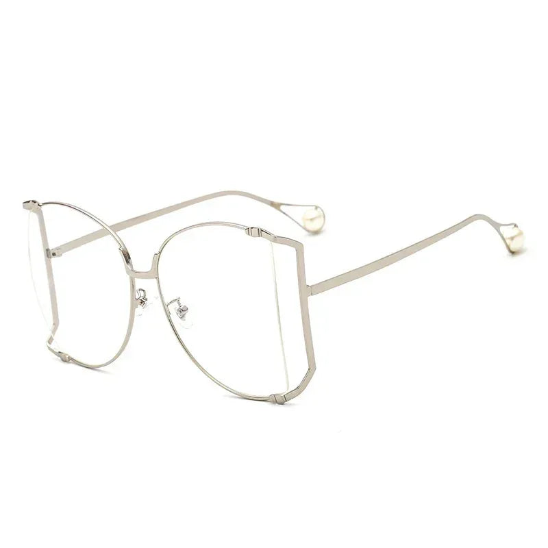 Women's metal frame cutout sunglasses - Viexta