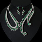 ins-wind-zircon-necklace-earring-set