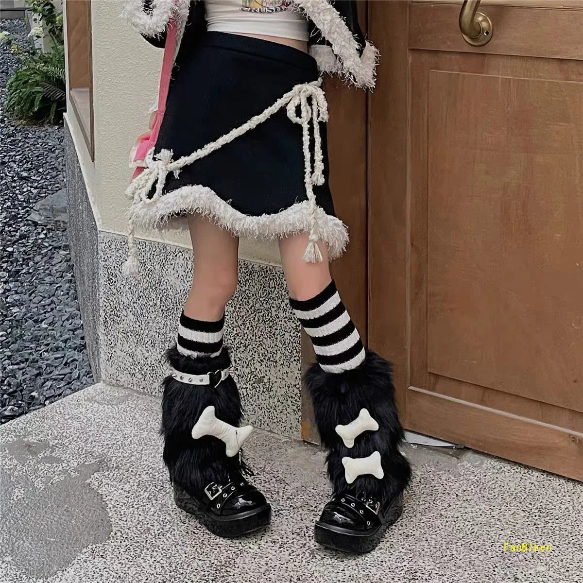 Star And Bone Element Cute Leg Sleeve Set
