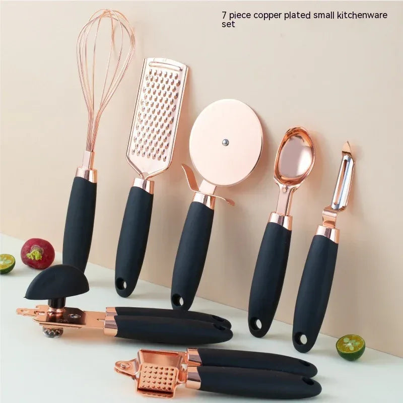 Kitchen Household Peeler Gadget Copper Plating Set - Viexta