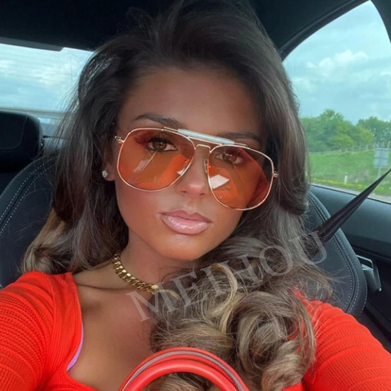 Metal Frame Pilot Sunglasses