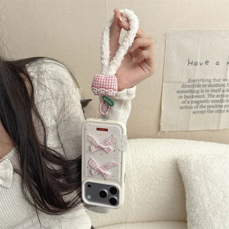Korean-style Colorful Star Ribbon Bow iPhone Case - Viexta