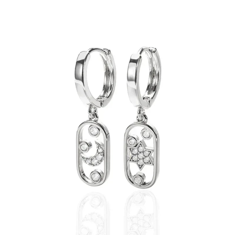 Micro Inlaid Zircon Eardrops - Viexta
