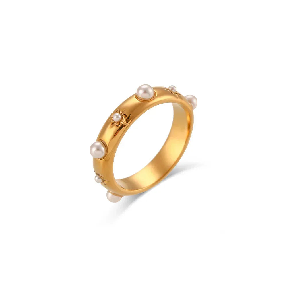 18k Luxury Temperament Flower Ring - Viexta