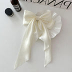 Satin Bow Ribbon Hairpin with Hair Clip
