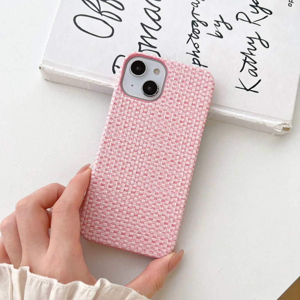 Woven Plaid Mobile iPhone Case - Viexta