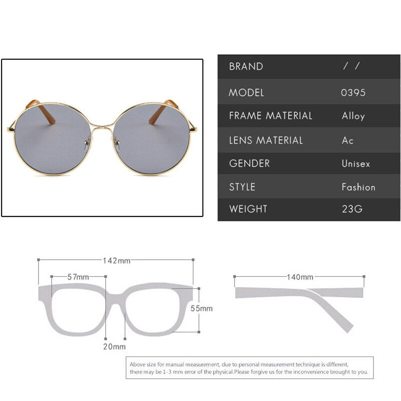 Round Large Frame Sunglasses